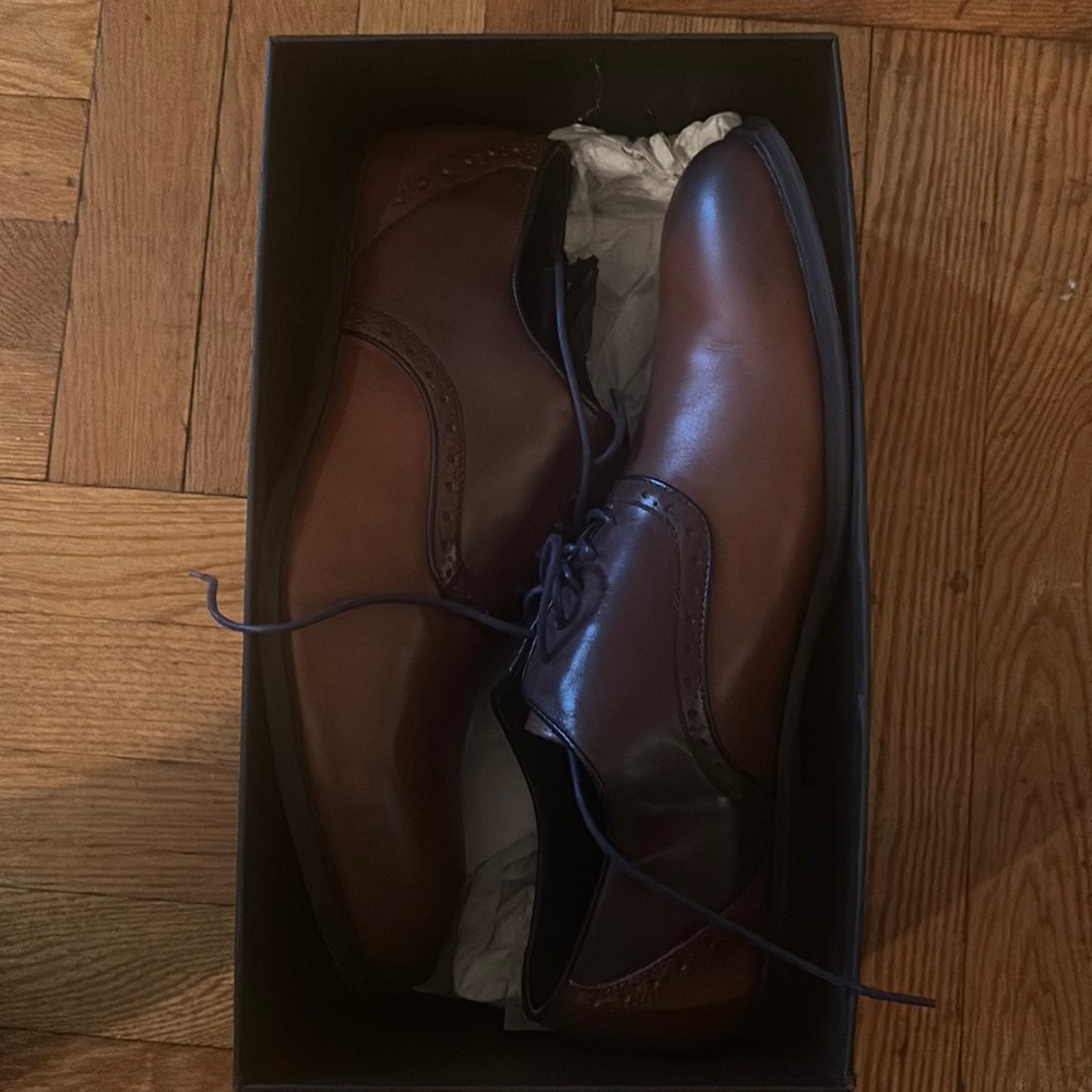 Two tone brown Aston grey shoes. Size 12